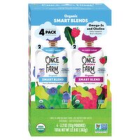 Once Upon a Farm Organic Smart Blend Baby Food, 3.5 oz, 4 count