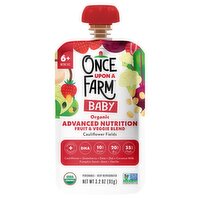 Once Upon a Farm Organic Fruit & Veggie Blend Cauliflower Fields Baby Food, 6+ Months, 3.2 oz