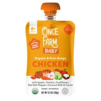 Once Upon a Farm Organic & Free-Range Chicken Baby Food, 6+ Months, 3.5 oz
