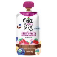 Once Upon a Farm Organic & Dairy Free Mixed Berry Coconut Milk Yogurt Alternative, 3.2 oz