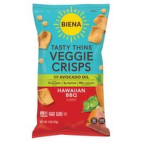 Biena Tasty Thins Hawaiian BBQ Flavored Veggie Crisps, 4 oz