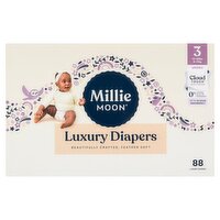 Millie Moon Cloud Touch Softness Unisex Luxury Diapers, Size 3, 13-24 lbs, 88 count