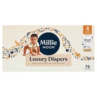 Millie Moon Cloud Touch Softness Unisex Luxury Diapers, Size 4, 22-33 lbs, 72 count