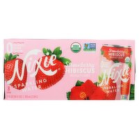 Nixie Strawberry Hibiscus Organically Flavored Sparkling Water, 12 fl oz, 8 count