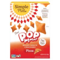 Simple Mills Pop Mmms Pizza Baked Snack Crackers, 4 oz