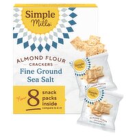 Simple Mills Fine Ground Sea Salt Almond Flour Crackers, 0.8 oz, 8 count