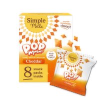 Simple Mills Pop Mmms Cheddar Baked Snack Crackers, 0.7 oz, 8 count