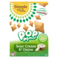 Simple Mills Pop Mmms Sour Cream & Onion Baked Snack Crackers, 4 oz
