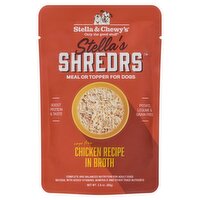 Stella & Chewy's Stella's Shredrs Chicken Recipe in Broth Meal or Topper for Dogs, 2.8 oz