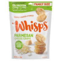 Whisps Parmesan Cheese Crisps Family Size, 6 oz