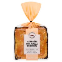 Euro Classic Pastry Crème Brioche Rolls with Raisins, 4 count, 11 oz