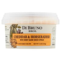 Di Bruno Bros. Cheddar & Horseradish with Smoky Bacon Cheese Spread, 7.6 oz, 7.6 Ounce