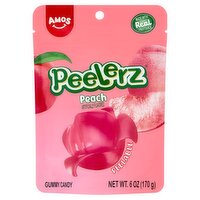 Amos Peelerz Peach Gummy Candy, 6 oz