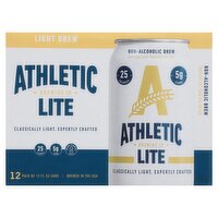Athletic Brewing Co Lite Non-Alcoholic Brew, 12 fl oz, 12 count