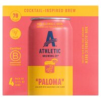 Athletic Brewing Co "Paloma" Non-Alcoholic Brew, 12 fl oz, 4 count