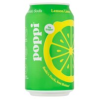 Poppi Lemon Lime Prebiotic Soda, 12 fl oz