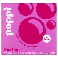 Poppi Doc Pop Prebiotic Soda, 12 fl oz