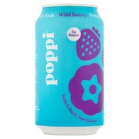 Poppi Wild Berry Prebiotic Soda, 12 fl oz