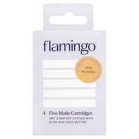 Flamingo Five-Blade Cartridges, 4 count