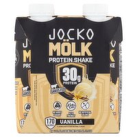 Jocko Mölk Vanilla Protein Shake, 4 count, 11 fl oz.