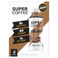 Super Coffee Mocha Latte Enhanced Coffee, 12 fl oz, 2 count