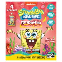 Nickelodeon Spongebob Squarepants Strawberry Banana Smoothie, 3.2 oz, 4 count