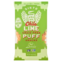 Siete Chile Lime Grain Free Puff Snacks, 4 oz, 4 Ounce