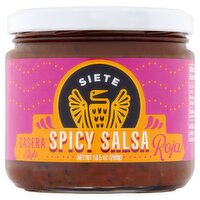 Siete Casera Style Spicy Salsa Roja, 10.5 oz