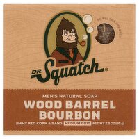 Dr. Squatch Wood Barrel Bourbon Men's Natural Soap, 2.3 oz