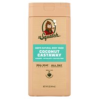 Dr. Squatch Coconut Castaway Men's Natural Body Wash, 14 fl oz