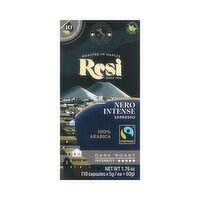 Resi Nero Intense Espresso Dark Roast Coffee, 10 count, 1.76 oz