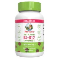 MaryRuth's Raspberry Vitamin D3 + B12 Gummies Dietary Supplement, 30 count