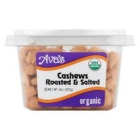 Ava's Organic Roasted & Salted Cashews, 8 oz