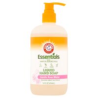 Arm & Hammer Essentials Gentle Rose Water Liquid Hand Soap, 14 fl oz