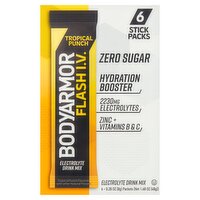 BodyArmor Tropical Punch Flash I.V. Electrolyte Drink Mix, 0.28 oz, 6 count