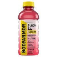 BodyArmor Flash I.V. Caffeine Zero Sugar Watermelon Punch Flavor Electrolyte Beverage, 20 fl oz