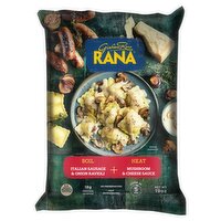 Giovanni Rana Italian Sausage & Onion Ravioli Cremini Mushroom & Cheese Sauce, 19 oz, 19 Ounce