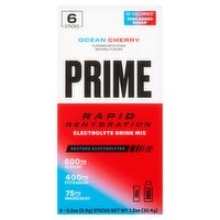 Prime Ocean Cherry Rapid Rehydration Electrolyte Drink Mix, 0.2 oz, 6 count