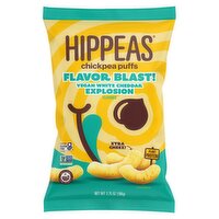 Hippeas Vegan White Cheddar Explosion Flavored Chickpea Puffs, 3.75 oz