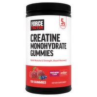 Force Factor Mixed Berry Flavor Creatine Monohydrate Gummies Dietary Supplement, 150 count