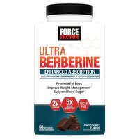 Force Factor Ultra Berberine Enhanced Absorption Chocolate Flavor Dietary Supplement, 60 count