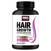 Force Factor Hair Growth Accelerator with Lustriva Dietary Supplement, 90 Count