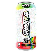 Ghost Sour Strips Rainbow Energy Drink, 16 fl oz