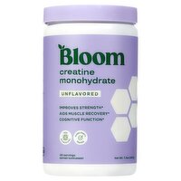 Bloom Creatine Monohydrate Unflavored Dietary Supplement, 7.3 oz