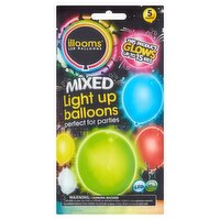 illooms LED Mixed Lightup Balloons, 5 count