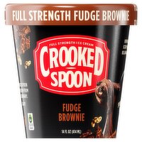 Crooked Spoon Fudge Brownie Full Strength Ice Cream, 14 fl oz