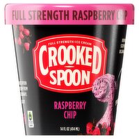 Crooked Spoon Raspberry Chip Full Strength Ice Cream, 14 fl oz