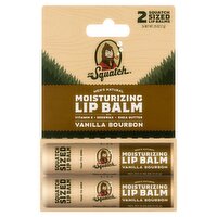 Dr. Squatch Vanilla Bourbon Men's Natural Moisturizing Lip Balm, .25 oz, 2 count