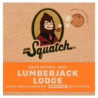 Dr. Squatch Lumberjack Lodge Medium Grit Men's Natural Soap, 5 oz