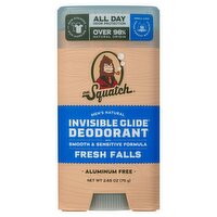 Dr. Squatch Men's Natural Fresh Falls Invisible Glide Deodorant, 2.65 oz